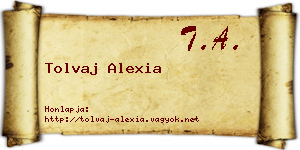 Tolvaj Alexia névjegykártya